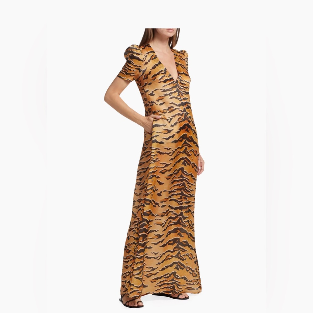 Zimmermann couture contemporary Tiger-Print Maxi Dress
